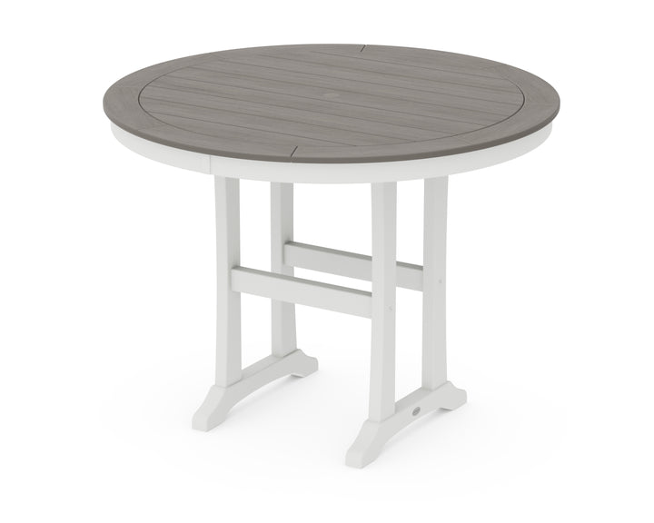 POLYWOOD® Nautical Trestle 48" Round Counter Table