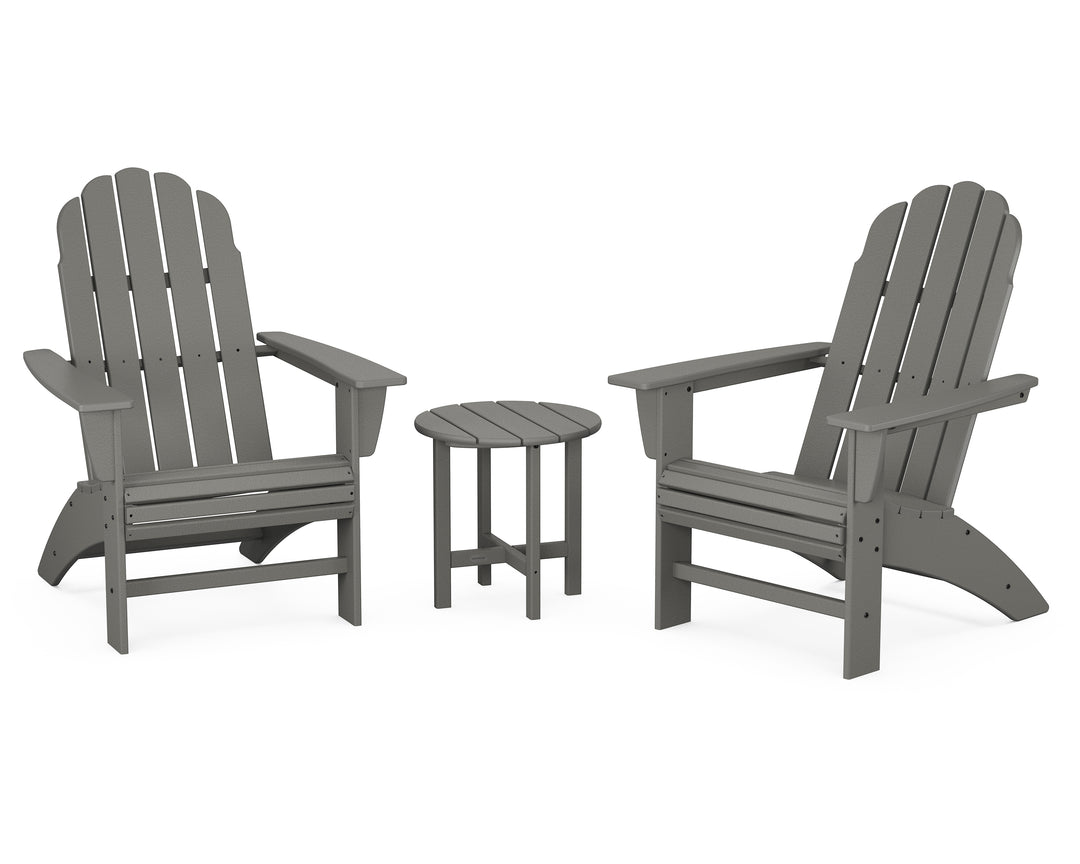 POLYWOOD® Vineyard 3-Piece Curveback Adirondack Set