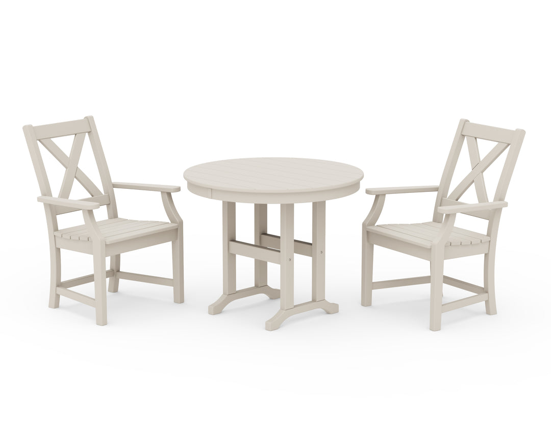 POLYWOOD® Braxton 3-Piece Round Dining Set