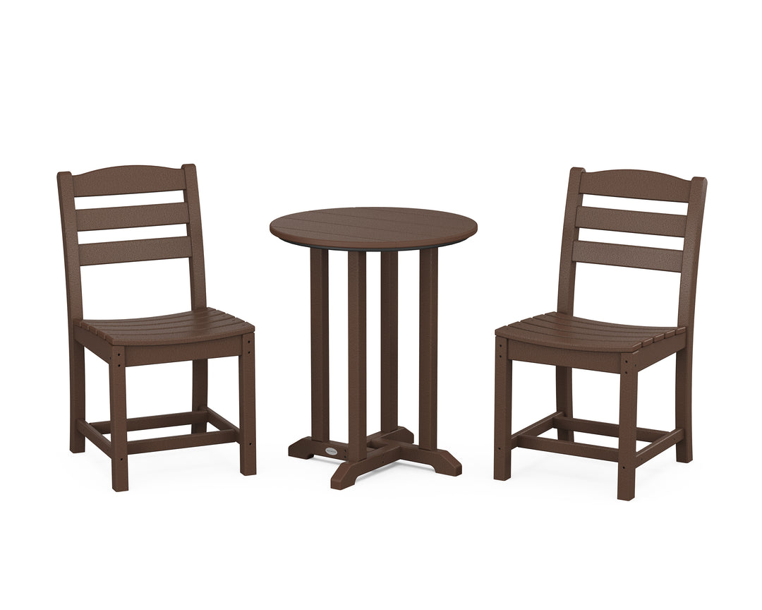 POLYWOOD® La Casa Café Side Chair 3-Piece Round Bistro Dining Set