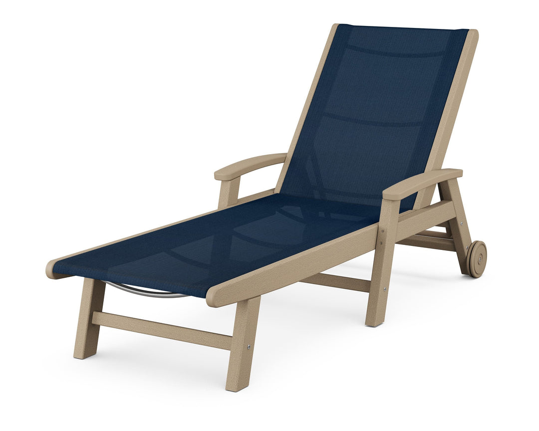 POLYWOOD® Coastal Chaise with Wheels