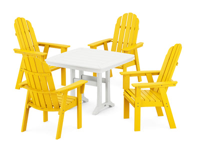 Vineyard Adirondack 5-Piece Dining Set with Trestle Legs