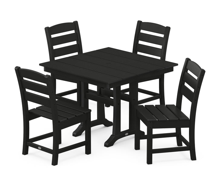 POLYWOOD® Lakeside 5-Piece Farmhouse Trestle Side Chair Dining Set