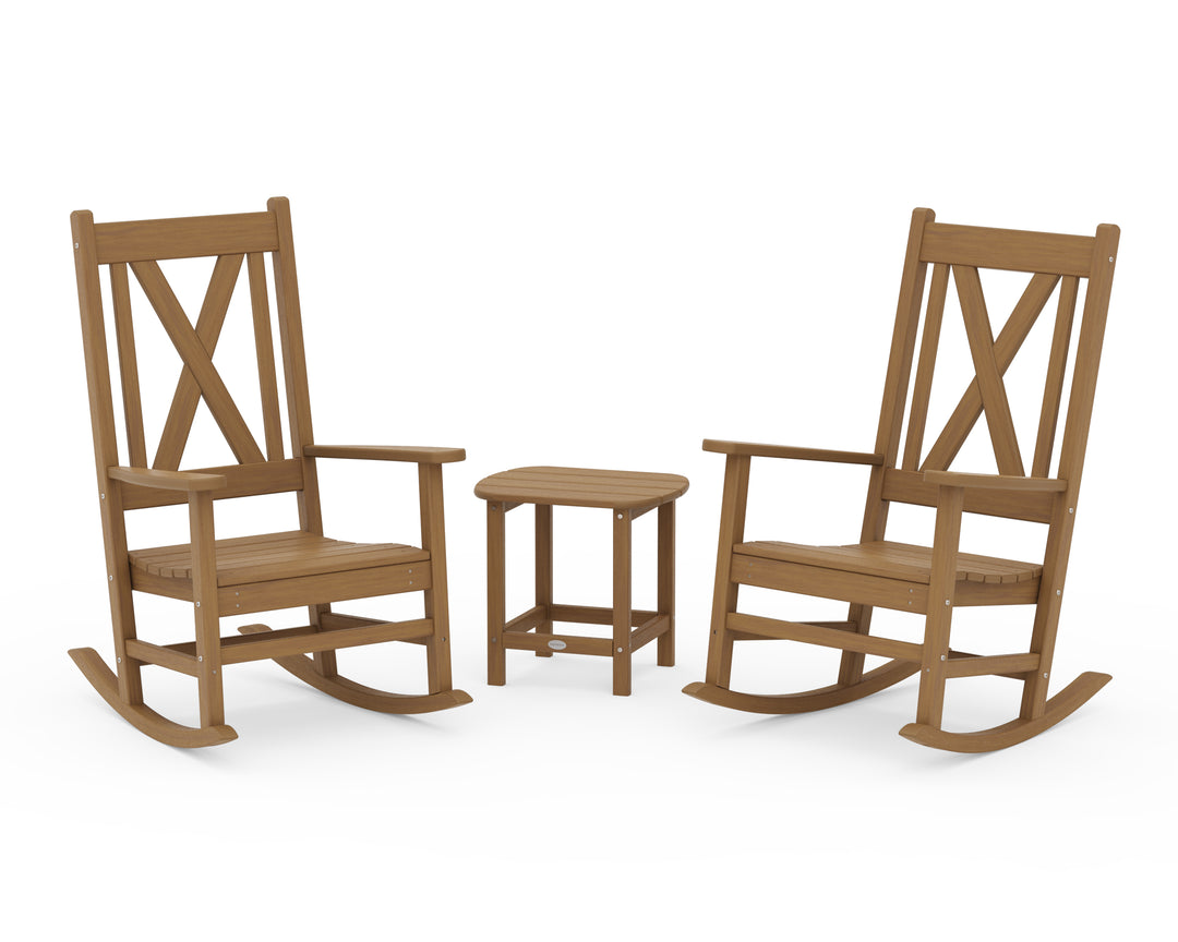 POLYWOOD® Braxton 3-Piece Porch Rocking Chair Set