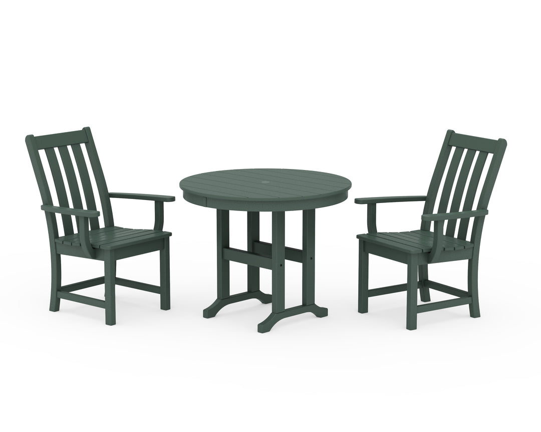 POLYWOOD® Vineyard 3-Piece Round Dining Set