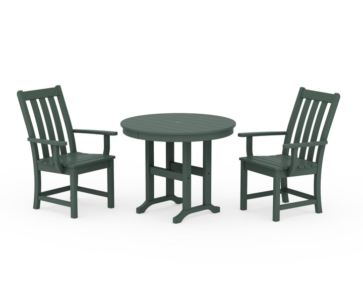 POLYWOOD® Vineyard 3-Piece Round Dining Set