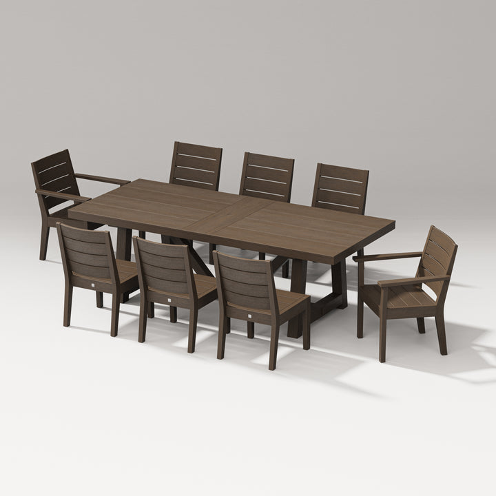 PW Designer Series Latitude 9-Piece A-Frame Table Dining Set