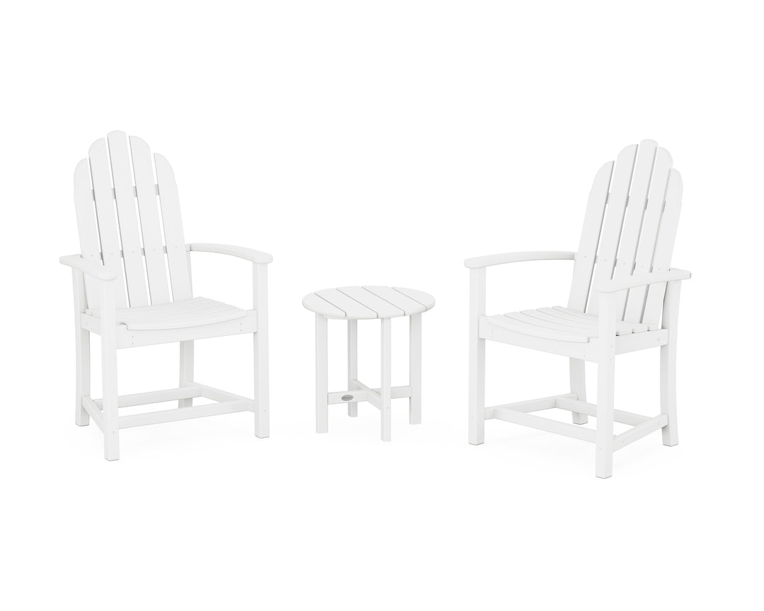 POLYWOOD® Classic 3-Piece Upright Adirondack Chair Set