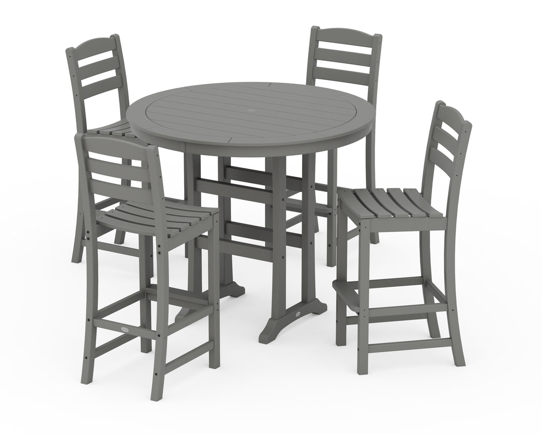 POLYWOOD® La Casa Café 5-Piece Side Chair Bar Dining Set