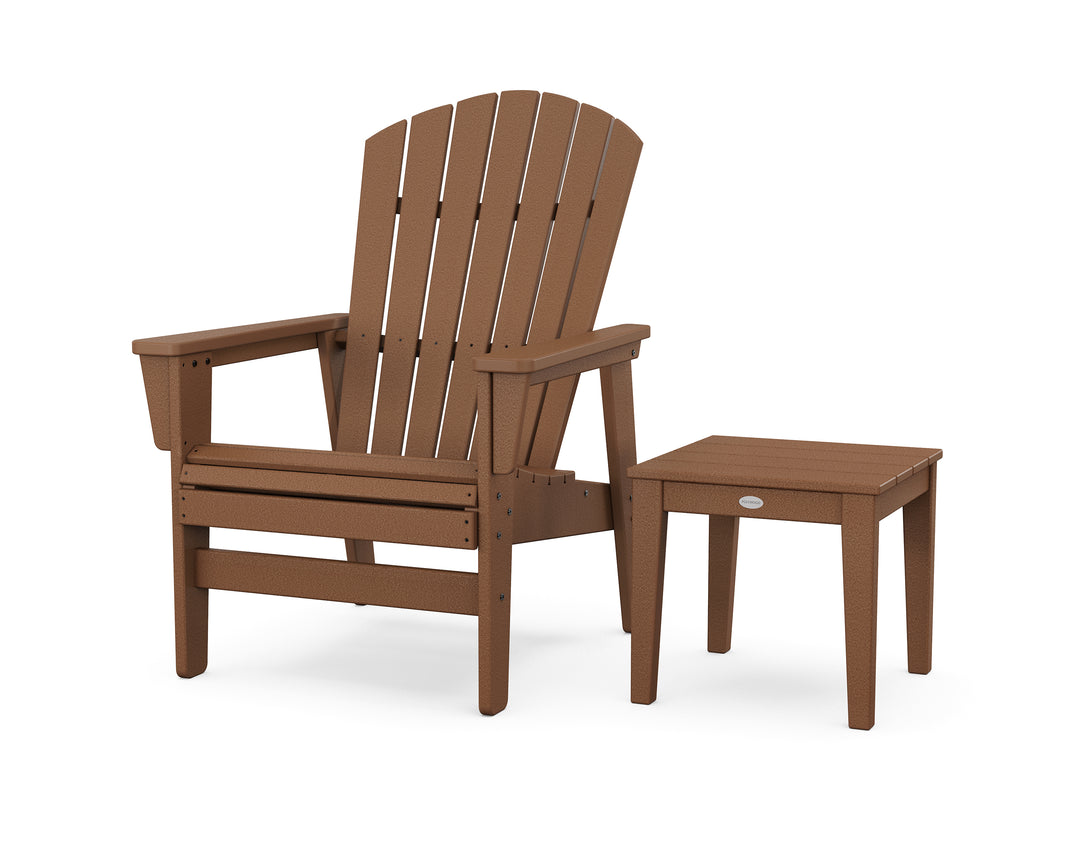 POLYWOOD® Nautical Grand Upright Adirondack Chair with Side Table