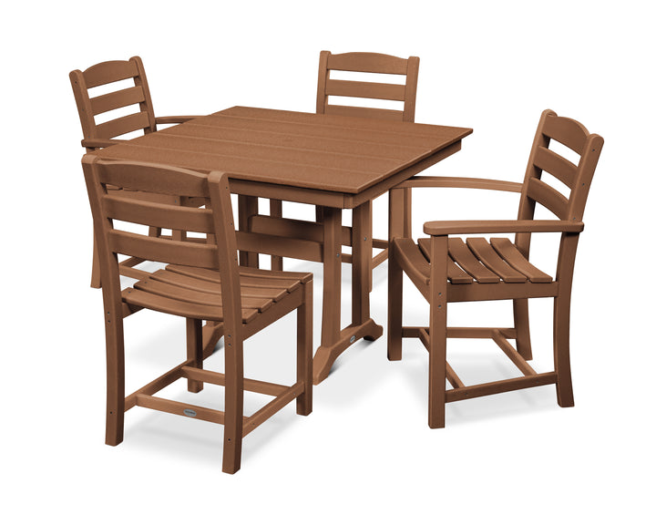 POLYWOOD® La Casa Café 5-Piece Farmhouse Dining Set with Trestle Legs