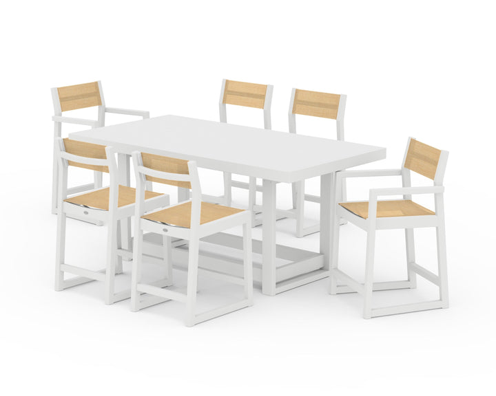 POLYWOOD® EDGE Sling 7-Piece Counter Table Set