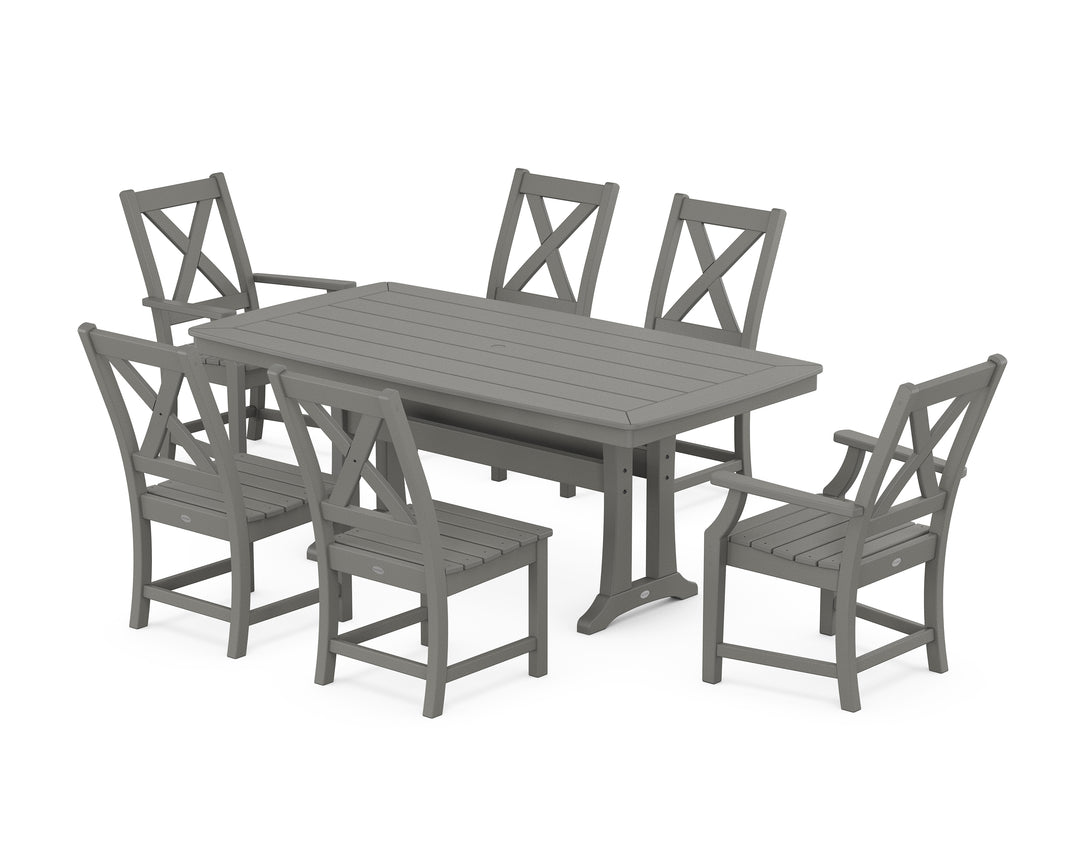 POLYWOOD® Braxton 7-Piece Dining Set with Trestle Legs