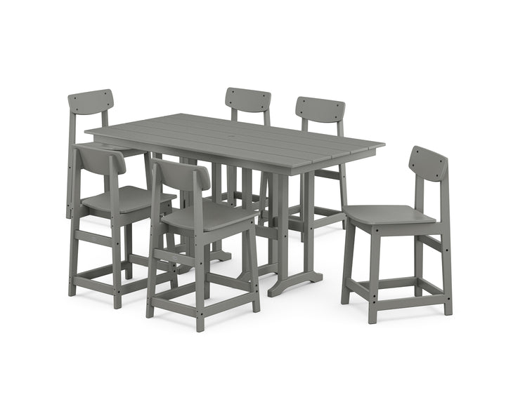 POLYWOOD® Modern Studio Urban Counter Chair 7-Piece Set