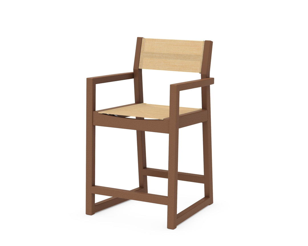 POLYWOOD® EDGE Sling Counter Arm Chair