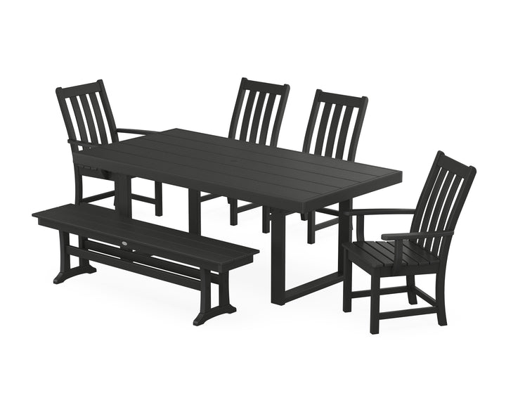 POLYWOOD® Vineyard 6-Piece Dining Set with Bench