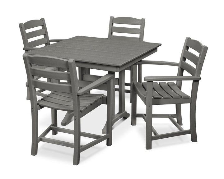 POLYWOOD® La Casa Café 5-Piece Farmhouse Trestle Arm Chair Dining Set