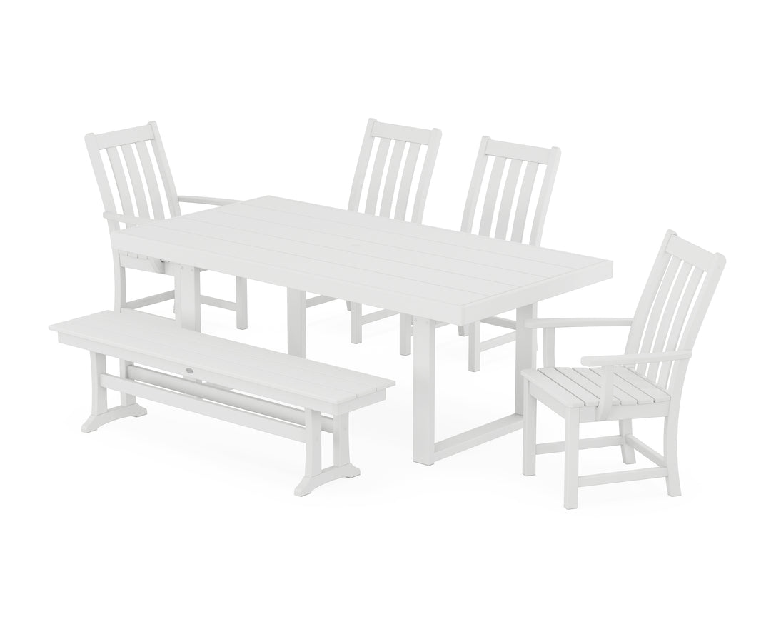 POLYWOOD® Vineyard 6-Piece Dining Set with Bench