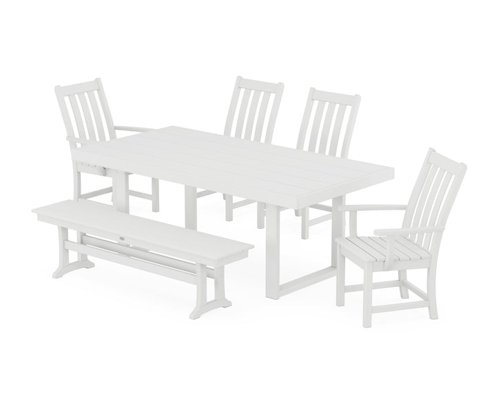 POLYWOOD® Vineyard 6-Piece Dining Set with Bench