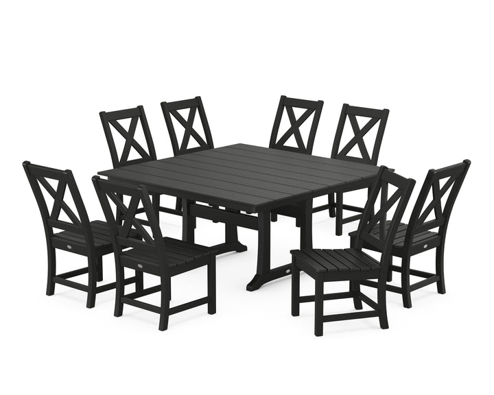 POLYWOOD® Braxton Side Chair 9-Piece Farmhouse Dining Set