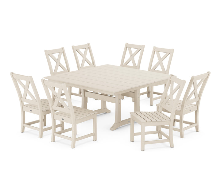 POLYWOOD® Braxton Side Chair 9-Piece Farmhouse Dining Set