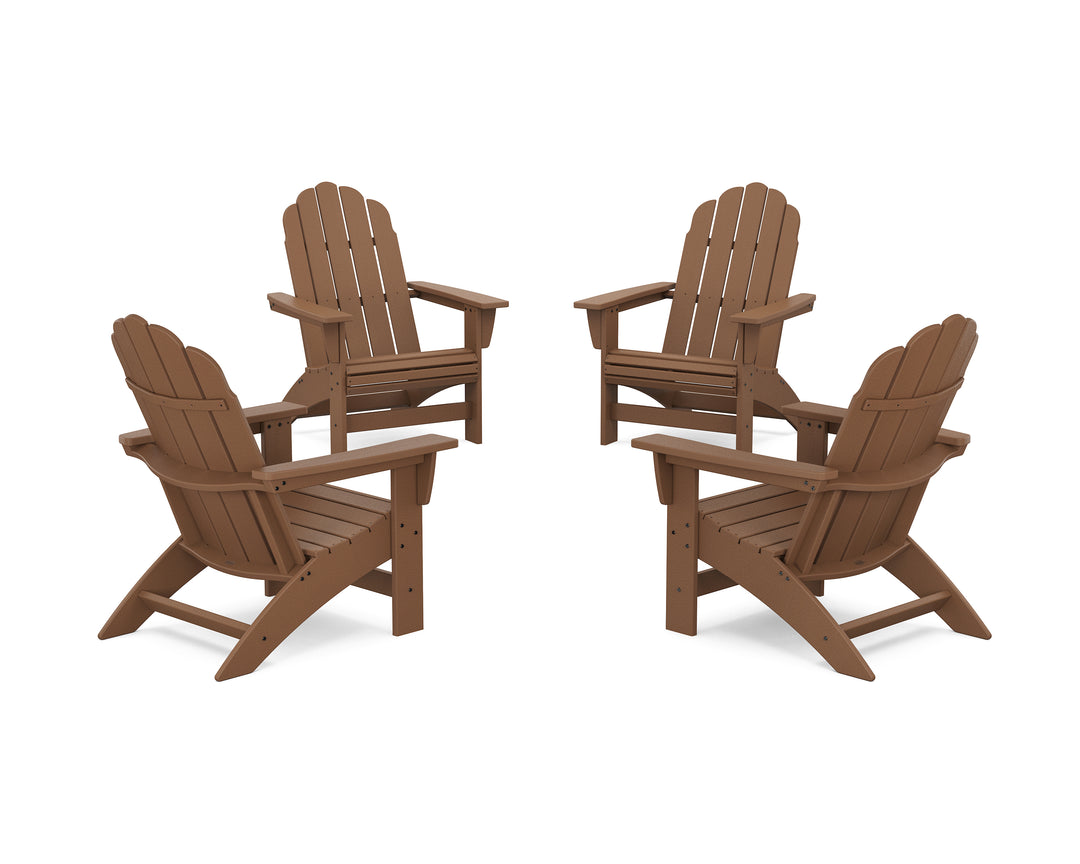 POLYWOOD® 4-Piece Vineyard Grand Adirondack Chair Conversation Set