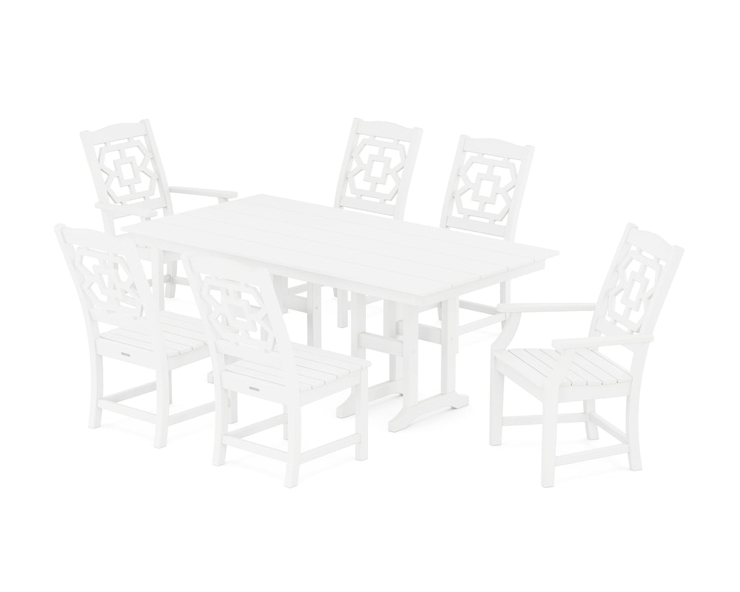 Martha Stewart by POLYWOOD® Chinoiserie 7-Piece Farmhouse Dining Set