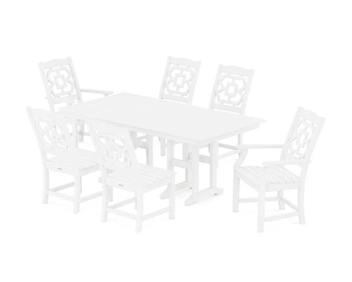 Martha Stewart by POLYWOOD® Chinoiserie 7-Piece Farmhouse Dining Set