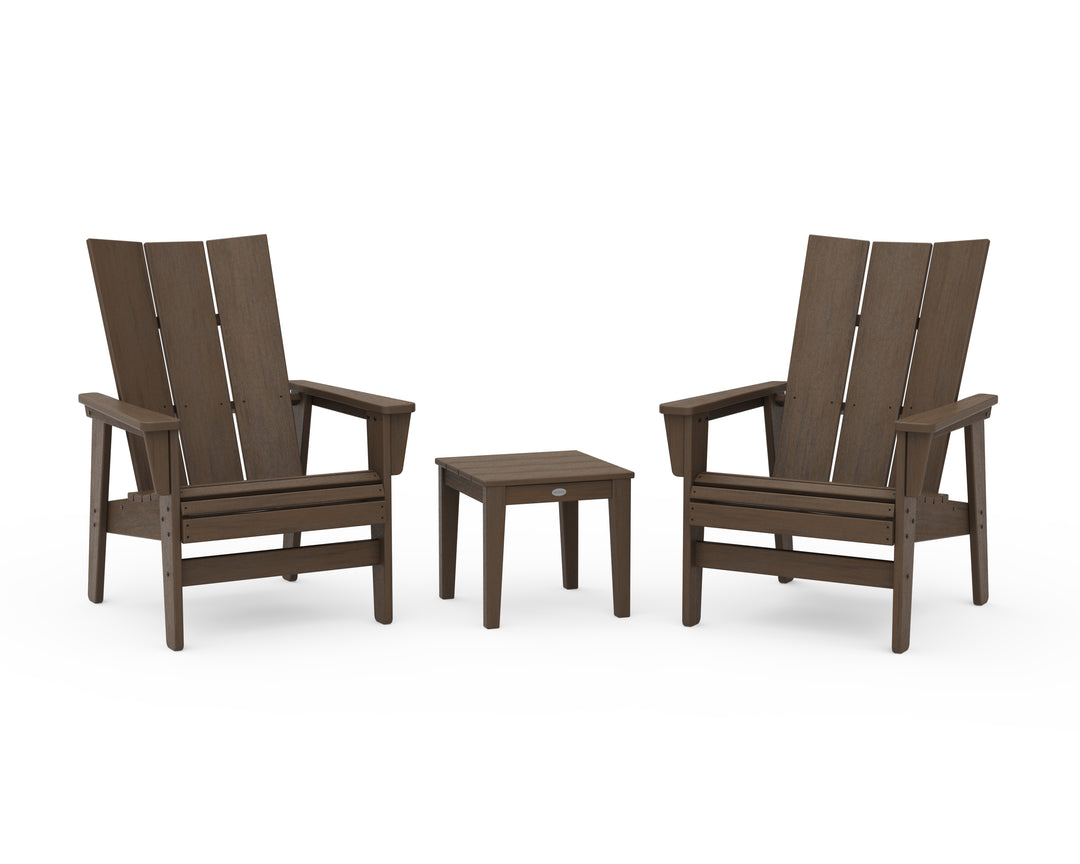 POLYWOOD® 3-Piece Modern Grand Upright Adirondack Set