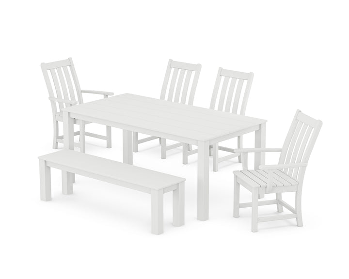 POLYWOOD® Vineyard 6-Piece Parsons Dining Set with Bench