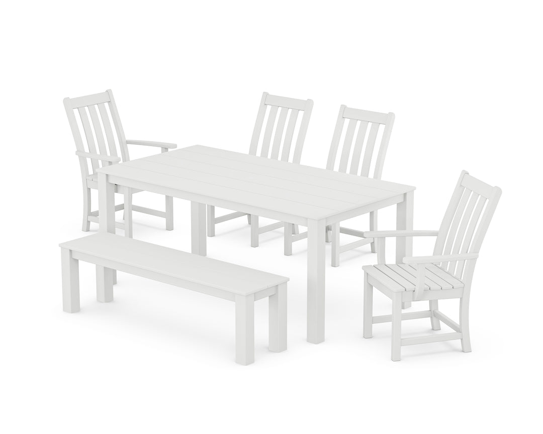 POLYWOOD® Vineyard 6-Piece Parsons Dining Set with Bench