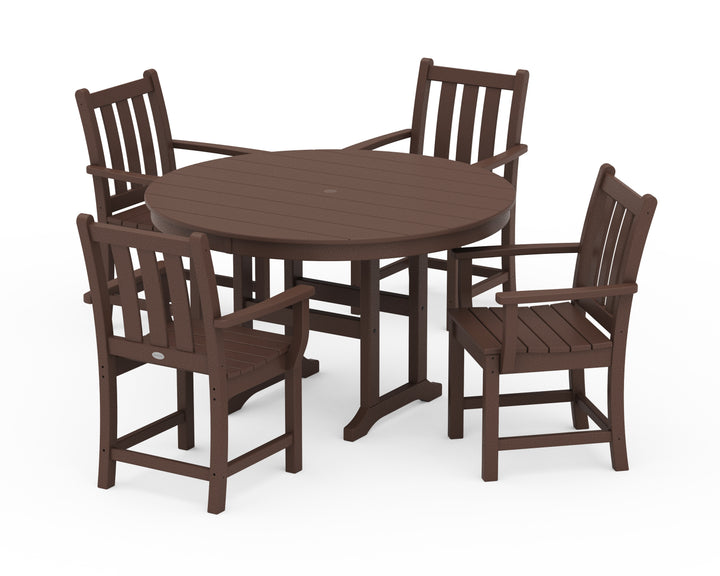 POLYWOOD® Traditional Garden 5-Piece Round Farmhouse Dining Set STOCKED