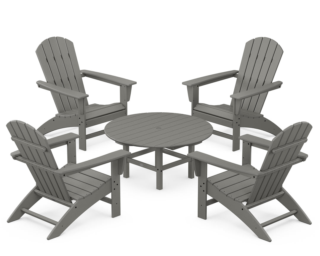 POLYWOOD® Nautical 5-Piece Adirondack Chair Conversation Set