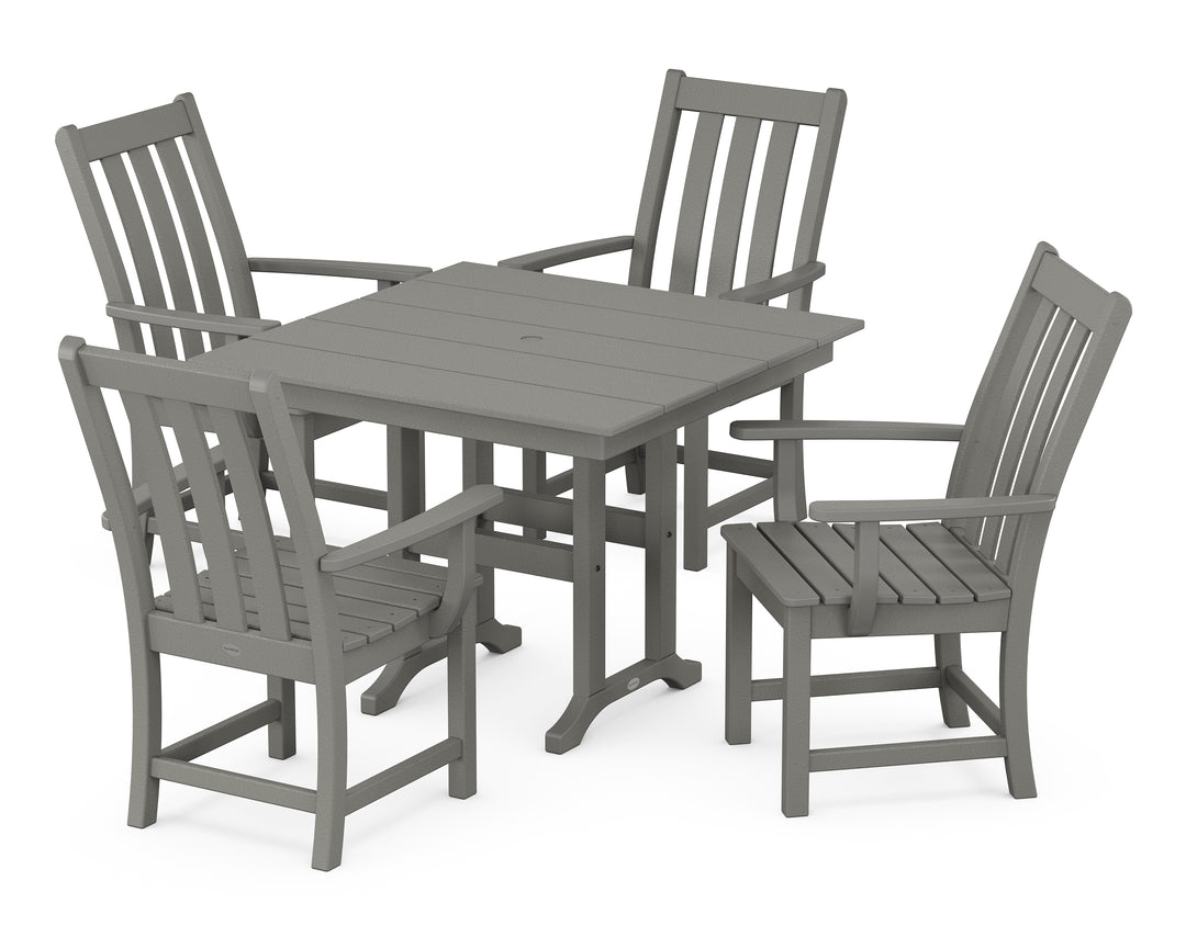 POLYWOOD® Vineyard 5-Piece Farmhouse Dining Set