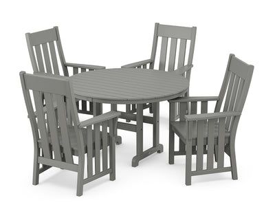 Acadia 5-Piece Round Farmhouse Dining Set