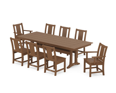 Prairie 9-Piece Farmhouse Dining Set with Trestle Legs