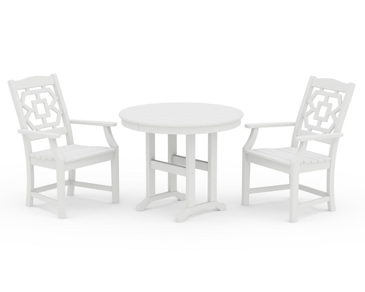 Martha Stewart by POLYWOOD® Chinoiserie 3-Piece Farmhouse Dining Set