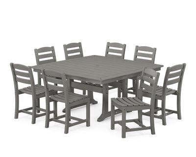 La Casa CafŽ 9-Piece Nautical Trestle Dining Set