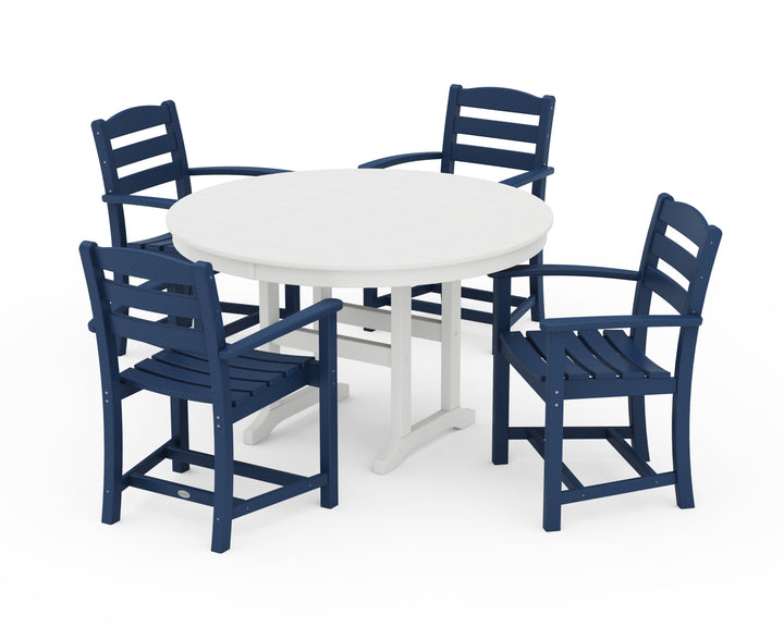 POLYWOOD® La Casa Café 5-Piece Round Farmhouse Dining Set
