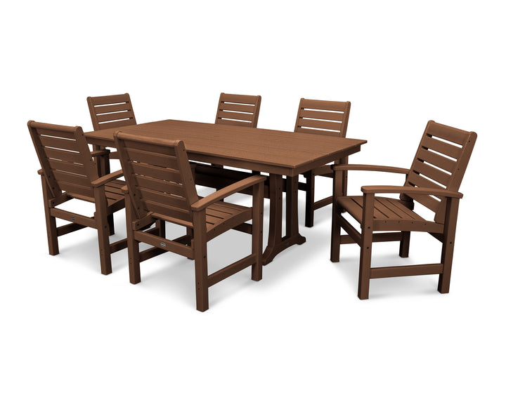POLYWOOD® Signature 7-Piece Farmhouse Dining Set with Trestle Legs