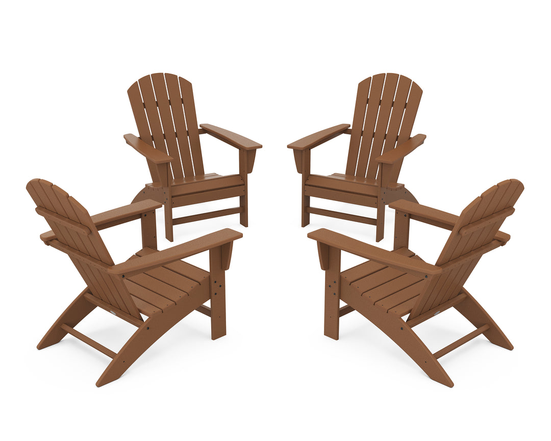 POLYWOOD® Nautical 4-Piece Adirondack Conversation Set