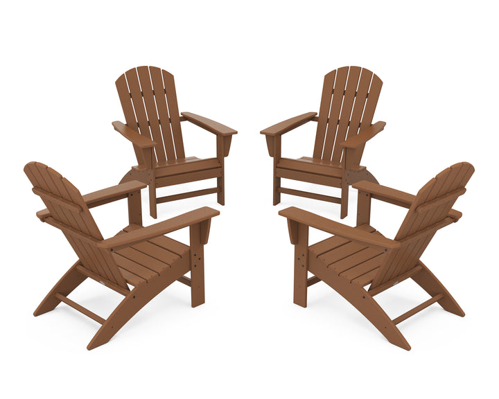 POLYWOOD® Nautical 4-Piece Adirondack Conversation Set
