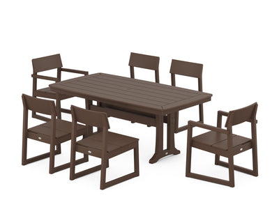 EDGE 7-Piece Dining Set with Trestle Legs