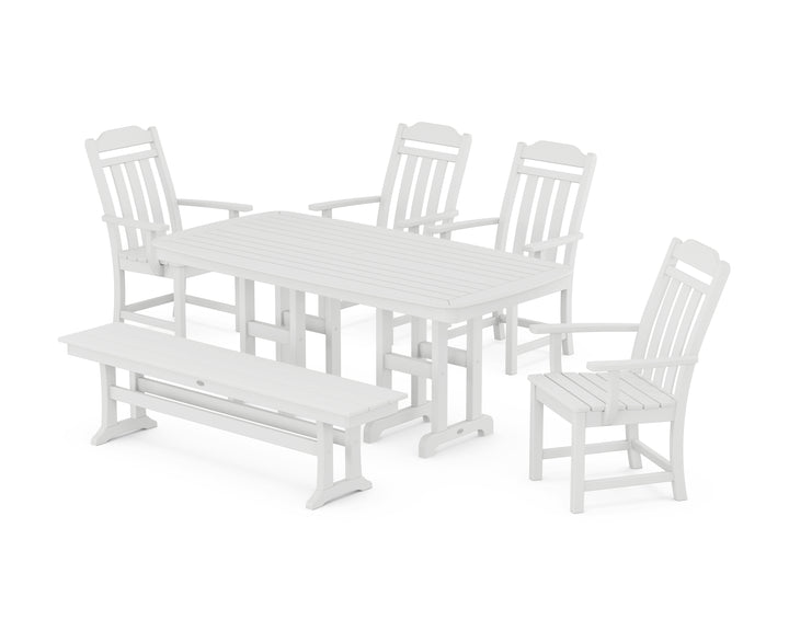 Country Living Cottage 6-Piece Dining Set with Bench
