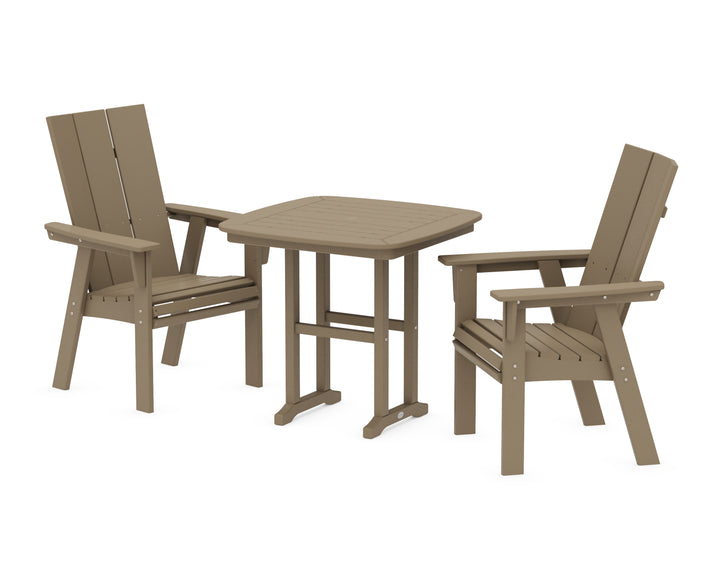 POLYWOOD® Modern Adirondack 3-Piece Dining Set