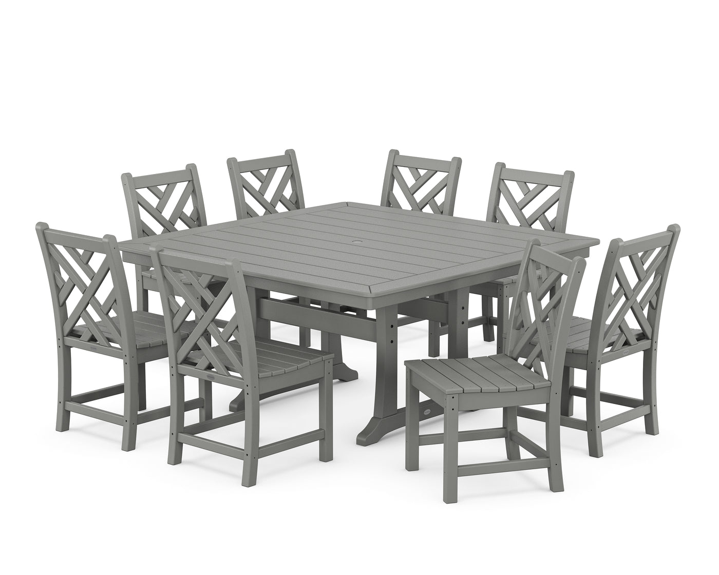 Chippendale 9-Piece Nautical Trestle Dining Set