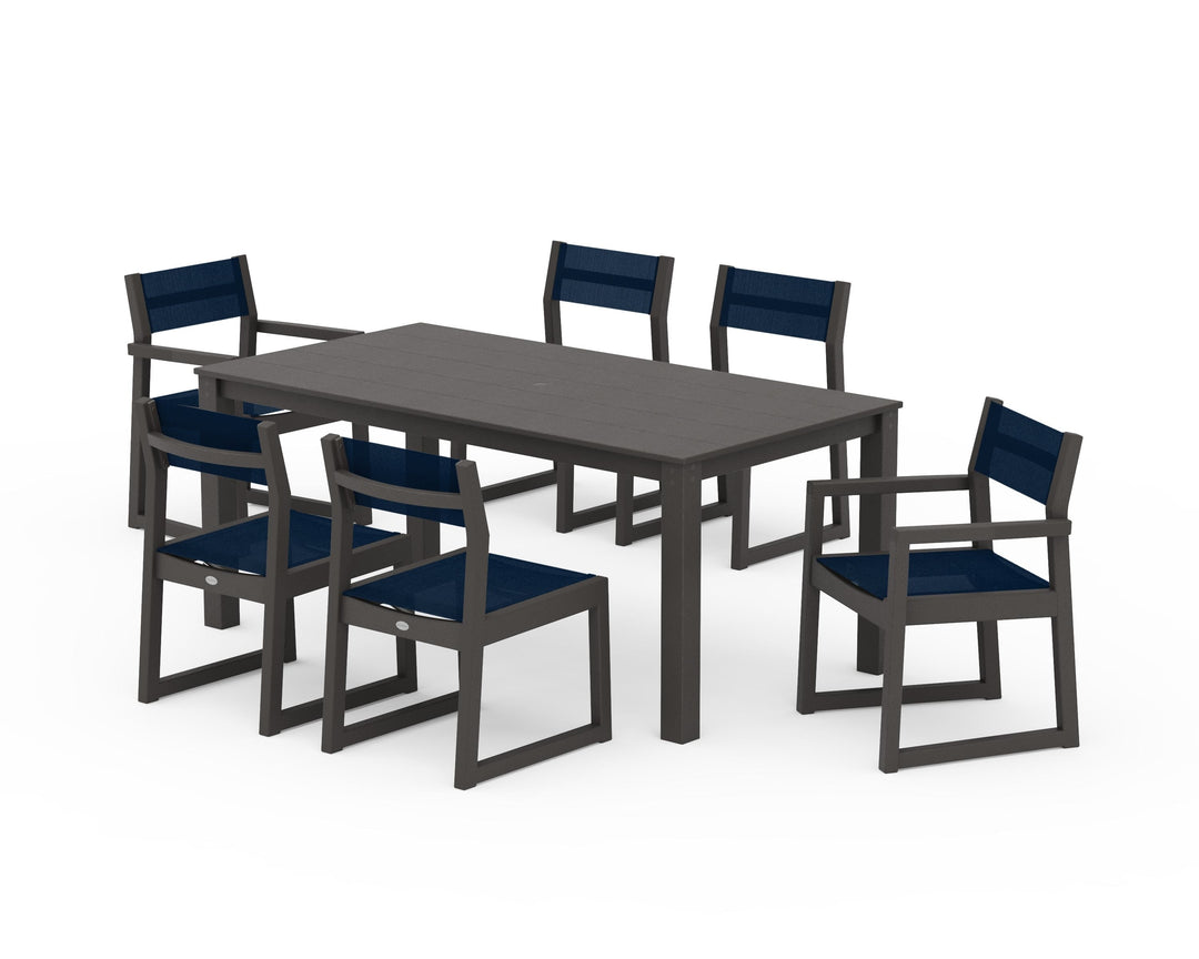POLYWOOD® EDGE Sling 7-Piece Parsons Dining Set