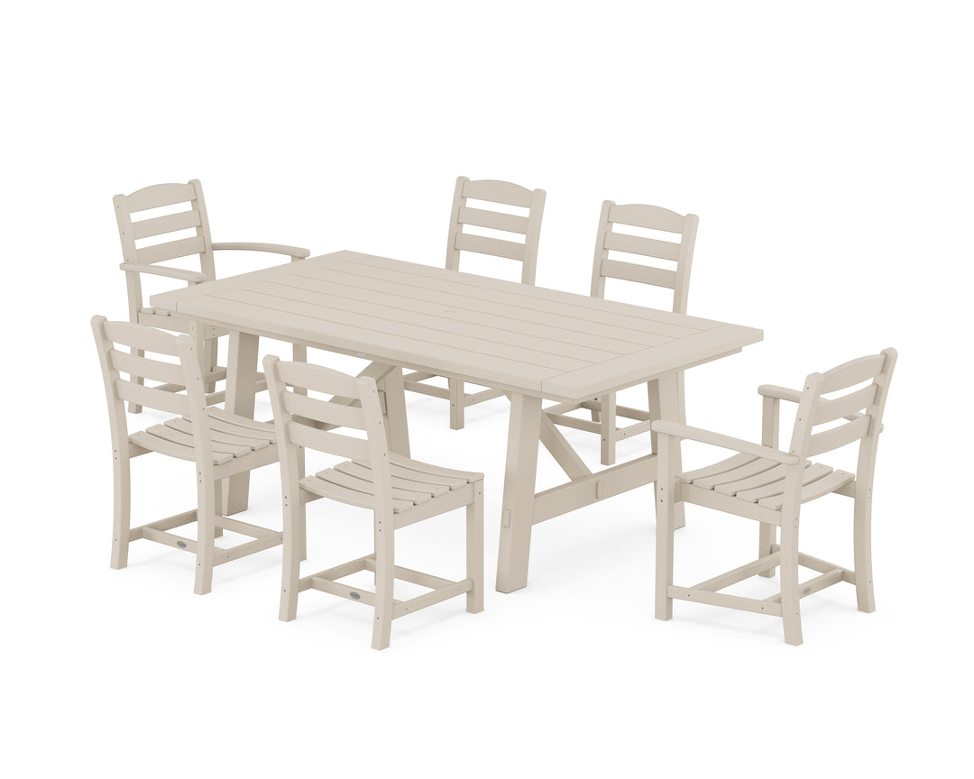POLYWOOD® La Casa Café 7-Piece Rustic Farmhouse Dining Set