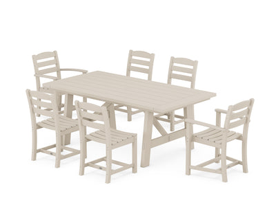 La Casa CafŽ 7-Piece Rustic Farmhouse Dining Set