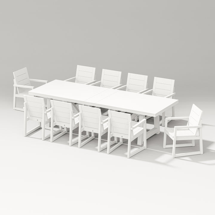 PW Designer Series Elevate 11-Piece A-Frame Table Dining Set